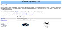 Tablet Screenshot of lists.bluej.org
